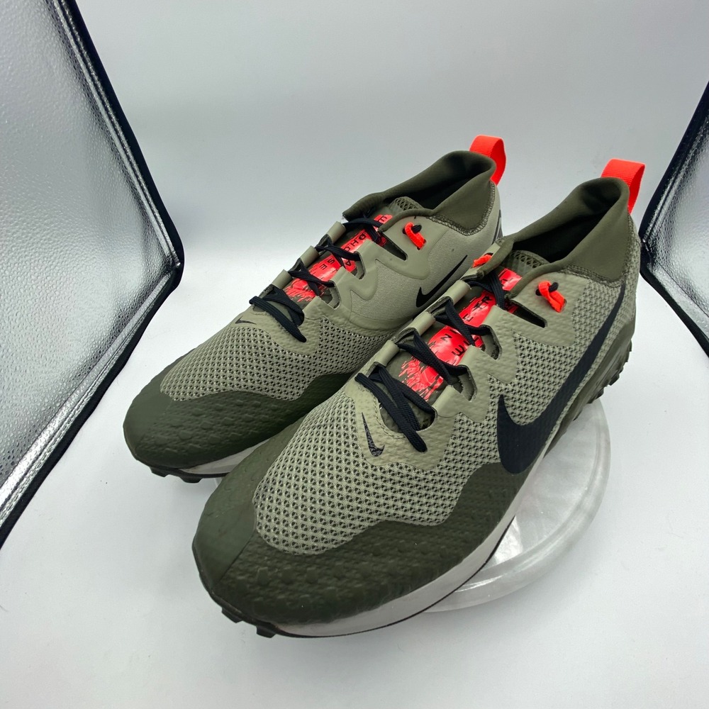 Nike Mens 14 Wildhorse 7 Trail Running Shoes Olive Green CZ1856-301
